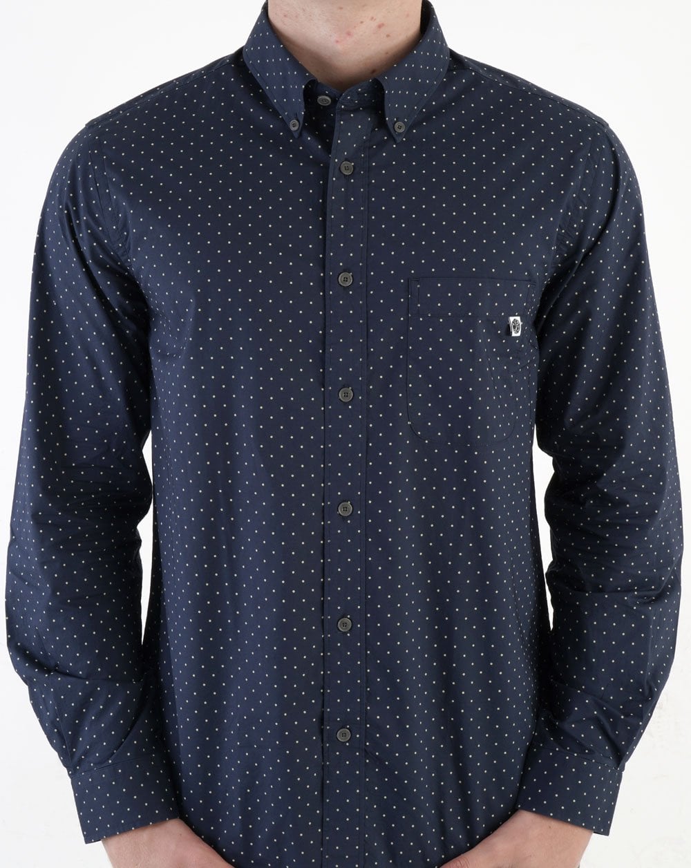 Pretty Green Dot Shirt Marineblau