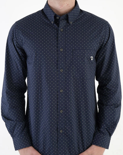 Pretty Green Dot Shirt Marineblau