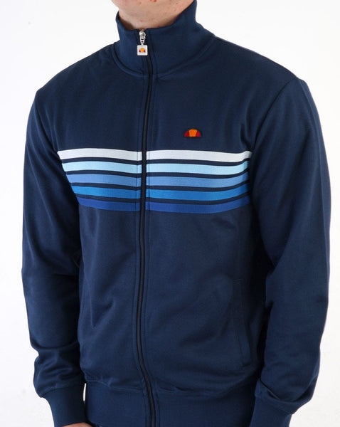 Ellesse Faded Multi Stripe Track Top Navy