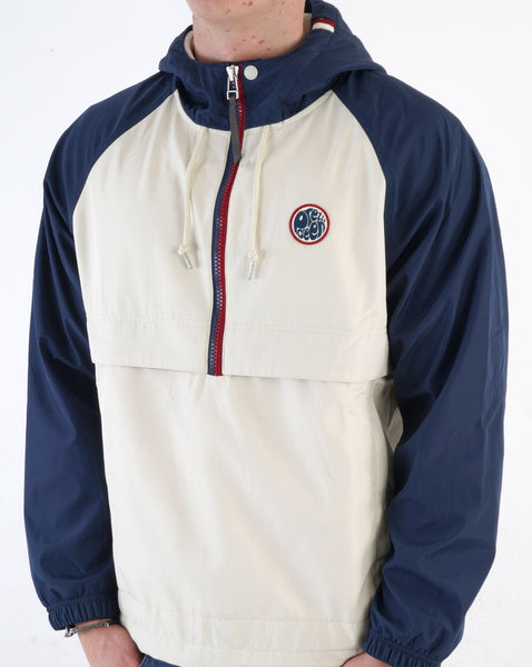 Pretty Green Tilby Colour Block Overhead Jacket Navy
