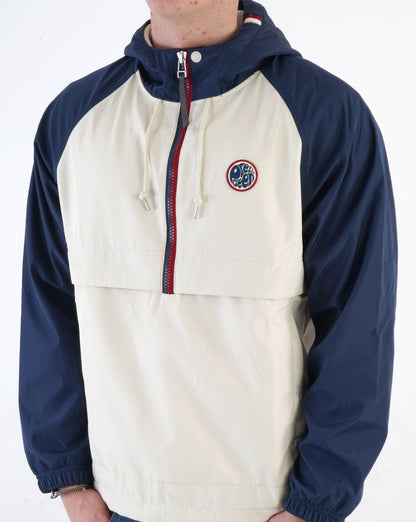 Pretty Green – Tilby – Überziehjacke in Colour-Block-Optik, Marineblau