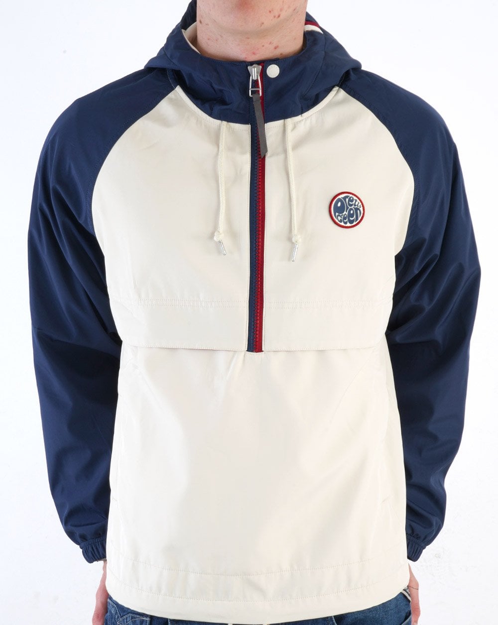 Pretty Green – Tilby – Überziehjacke in Colour-Block-Optik, Marineblau