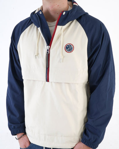 Pretty Green – Tilby – Überziehjacke in Colour-Block-Optik, Marineblau