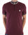 Pretty Green Marriot Zip Neck Cycling Top Burgundy