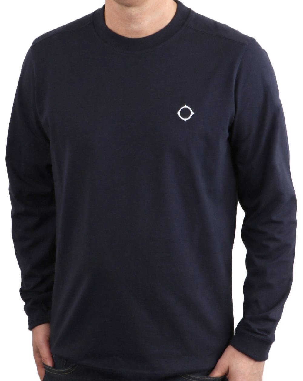 Ma.strum – Langärmliges Icon-T-Shirt in Marineblau