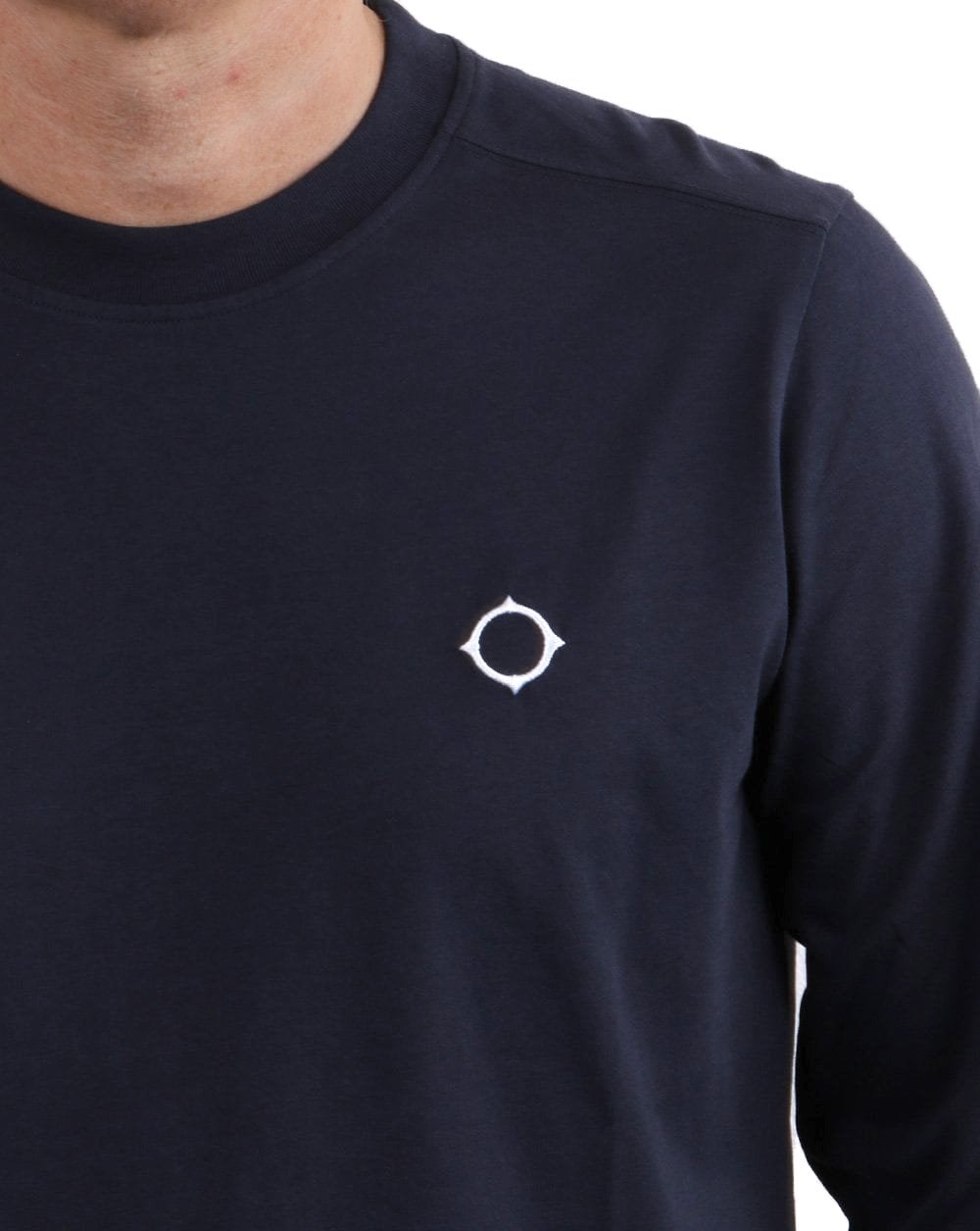 Ma.strum – Langärmliges Icon-T-Shirt in Marineblau