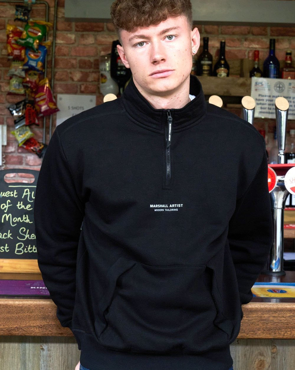 Marshall Artist Siren 1/4 Zip Sweatshirt Schwarz