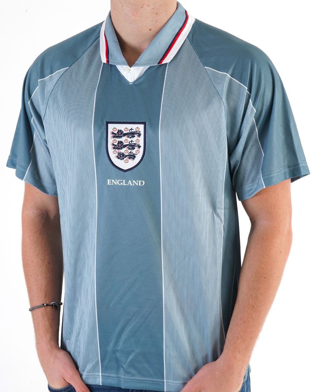 England Euro 96 Retro Auswärtstrikot Blau/Grau
