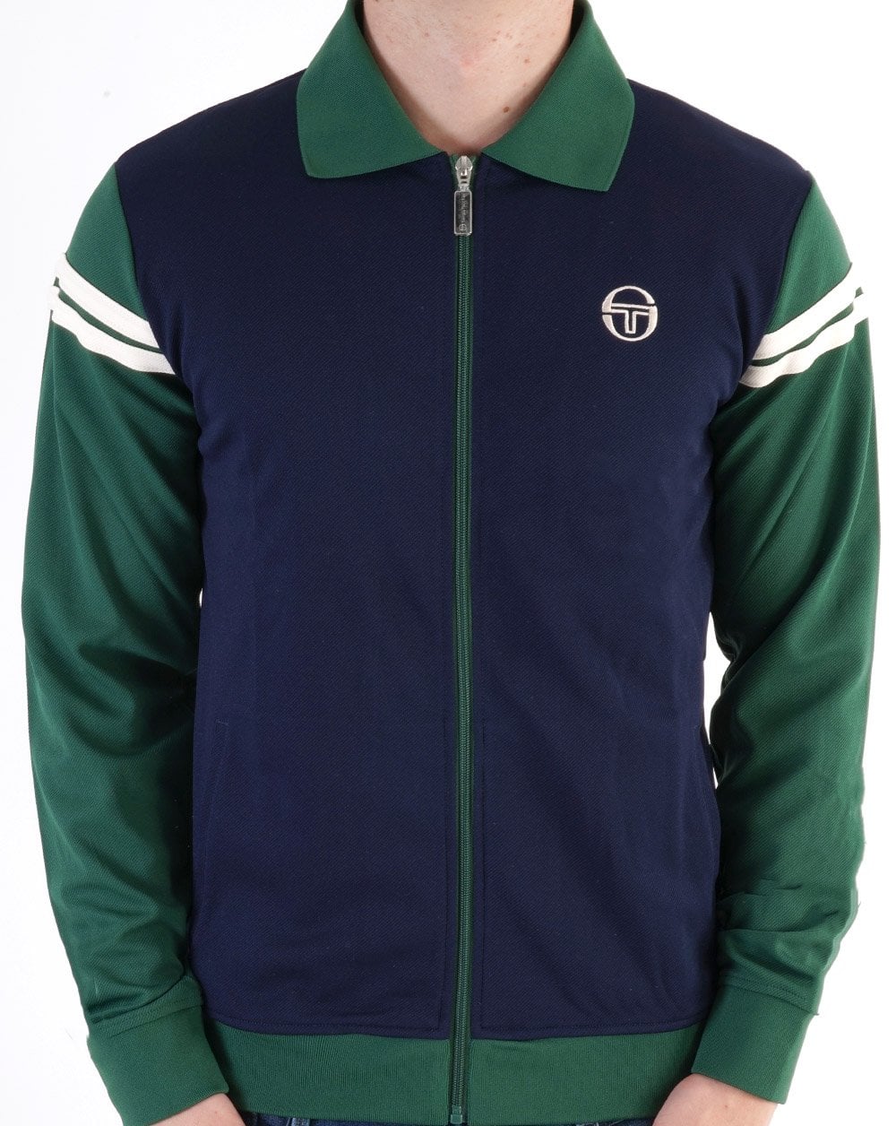 Sergio Tacchini Verdi Track Top Navy  Green