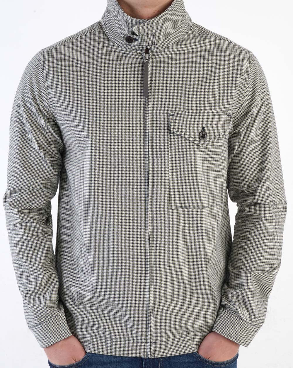 Pretty Green – Hahnentritt-Overshirt, mehrfarbig