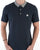 Pretty Green Houndstooth Collar Polo Shirt Navy