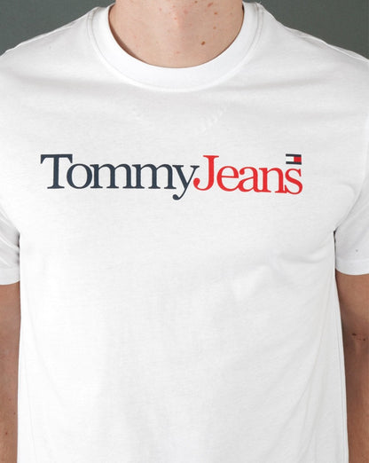 Tommy Jeans Logo T-Shirt Weiß