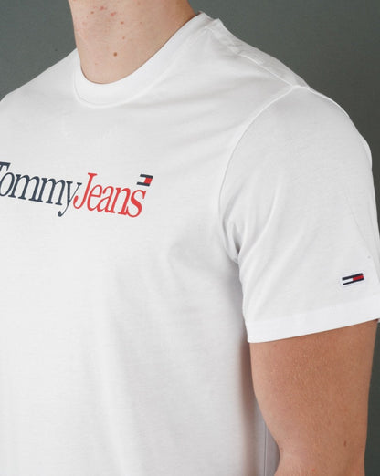 Tommy Jeans Logo T-Shirt Weiß