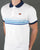 Ellesse Faded Multi Stripe Polo Shirt White/Blue