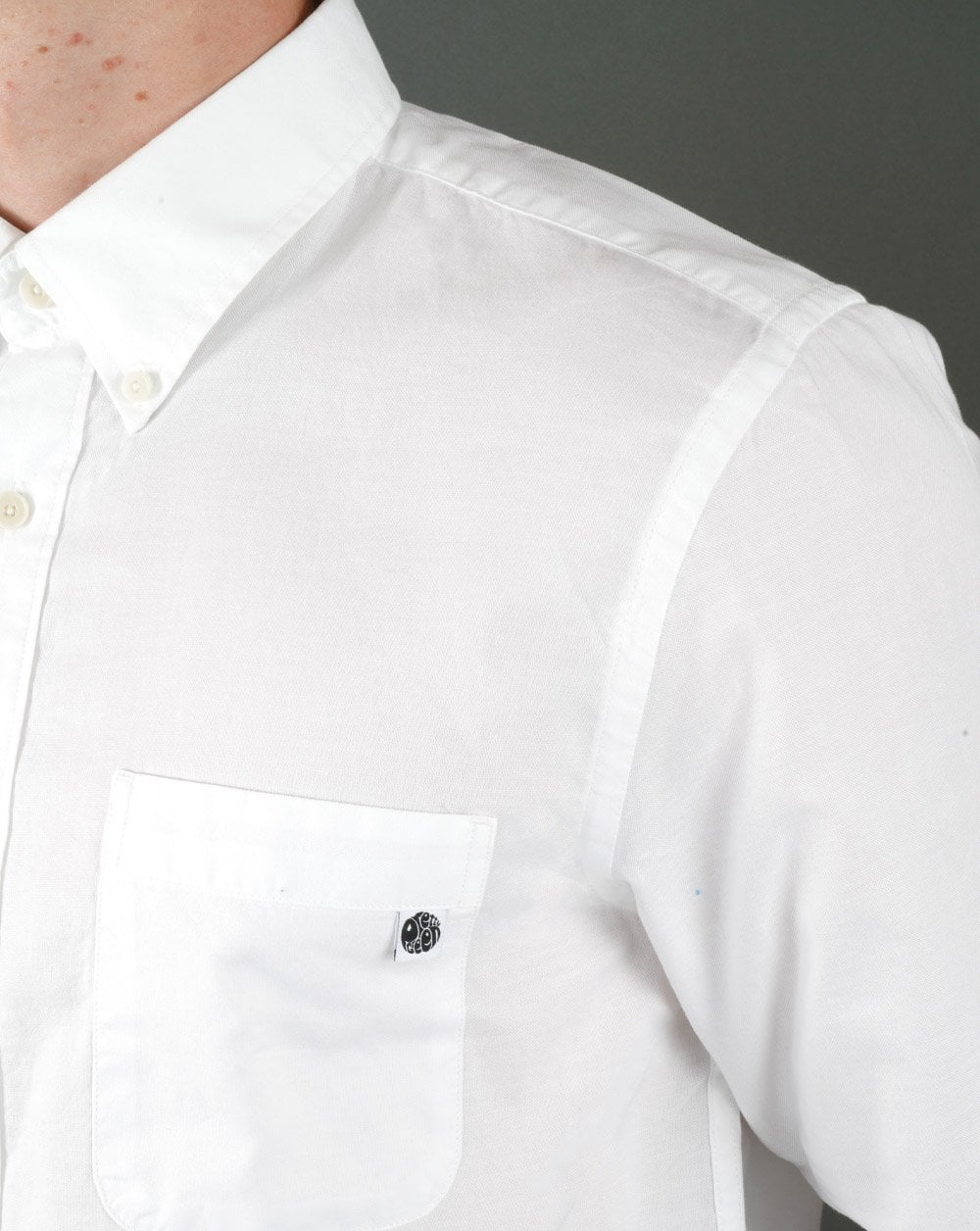 Pretty Green Oxford Langarmhemd Weiß