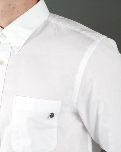 Pretty Green Oxford Langarmhemd Weiß