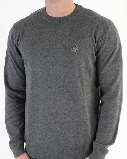 Pretty Green Strickpullover mit Spitzen in Dunkelgrau