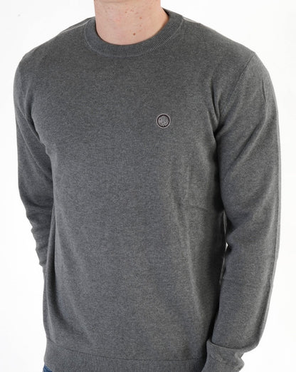 Pretty Green Strickpullover mit Spitzen in Dunkelgrau