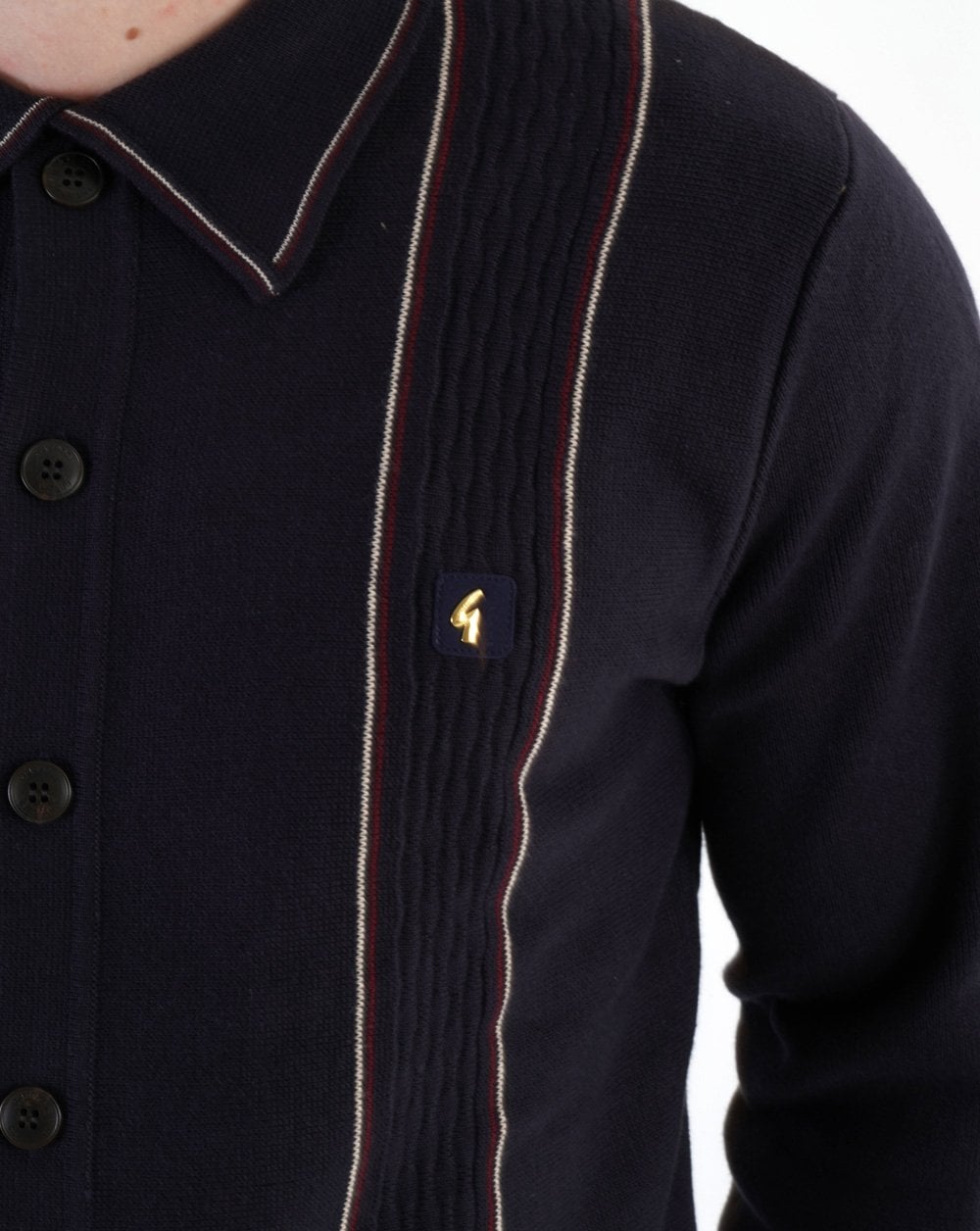 Gabicci Vintage Ethan Knitted Cardigan Navy