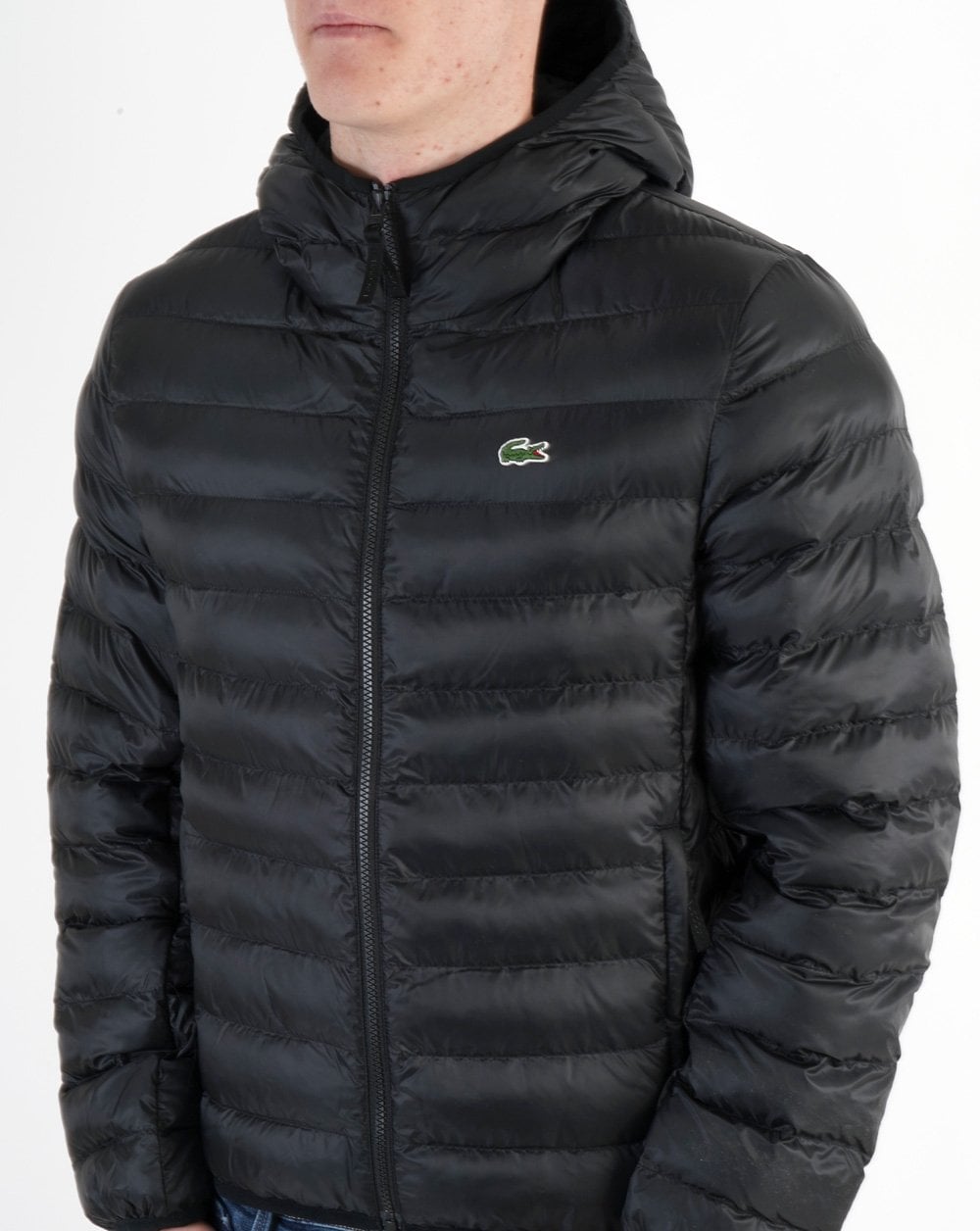 Lacoste Steppjacke mit Kapuze Schwarz