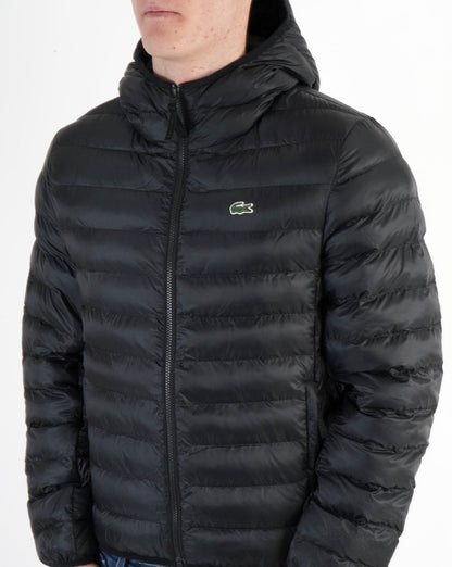 Lacoste Steppjacke mit Kapuze Schwarz