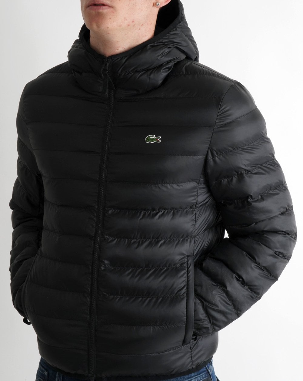 Lacoste Steppjacke mit Kapuze Schwarz