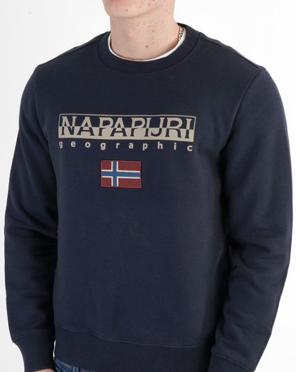 Napapijri Ayas Sweatshirt mit Rundhalsausschnitt Marineblau