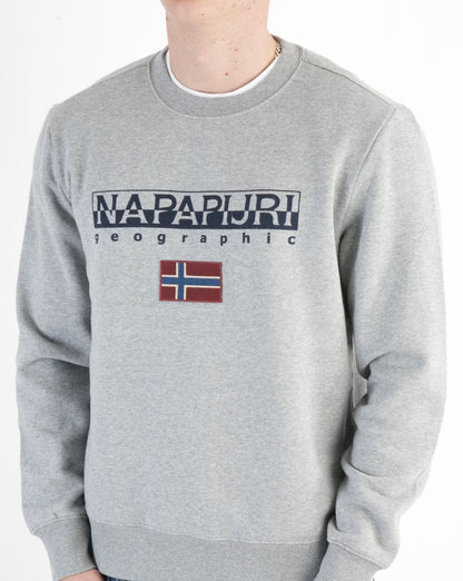 Napapijri Ayas Rundhals-Sweatshirt Grau Melange