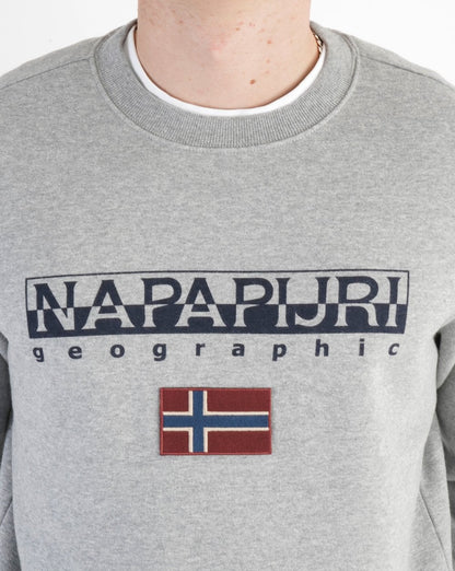 Napapijri Ayas Rundhals-Sweatshirt Grau Melange