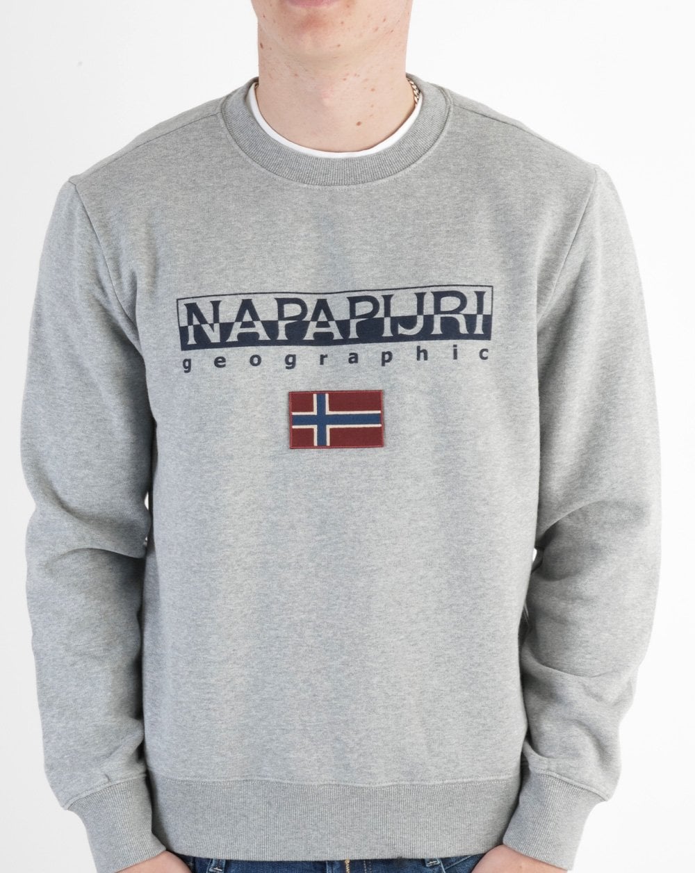 Napapijri Ayas Rundhals-Sweatshirt Grau Melange