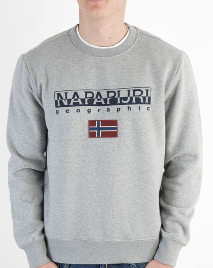 Napapijri Ayas Rundhals-Sweatshirt Grau Melange