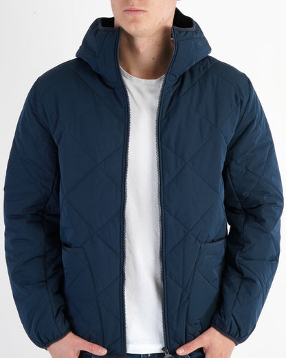 Barbour – Liddesdale – Steppjacke mit Kapuze in Marineblau