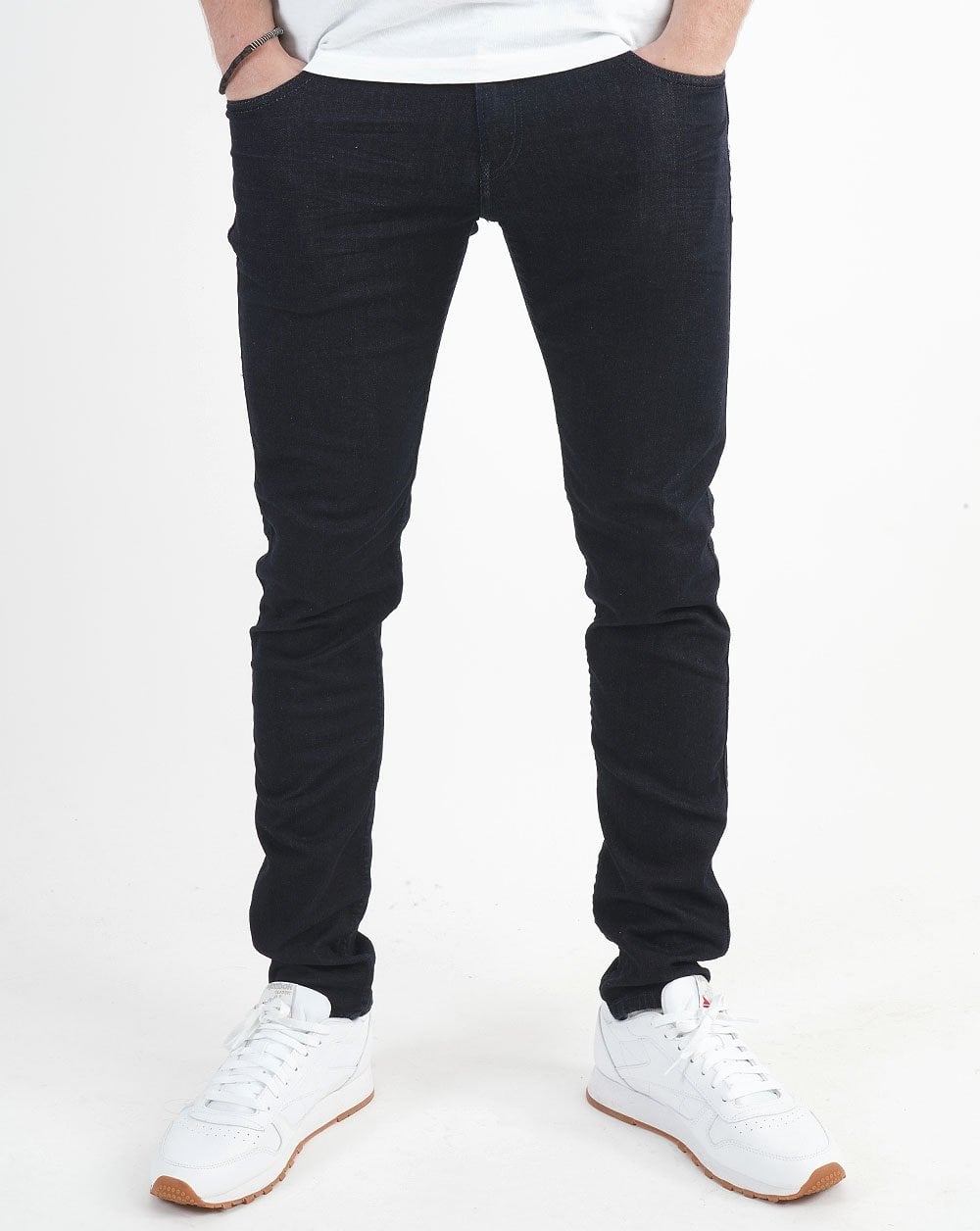 Replay – Anbass – Slim Fit-Jeans in dunklem Indigo