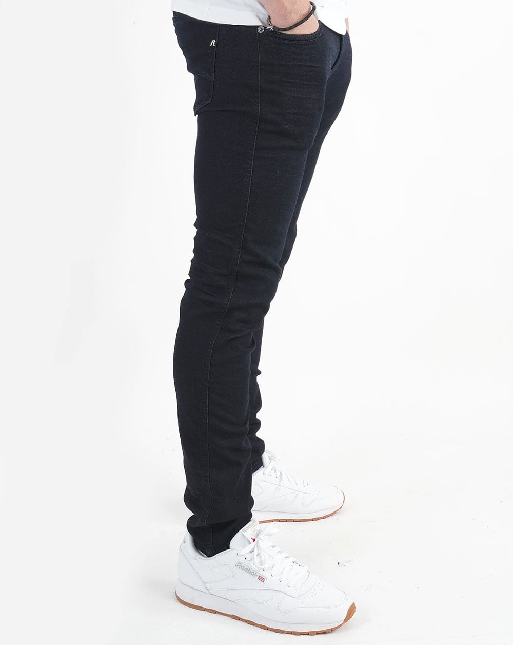 Replay – Anbass – Slim Fit-Jeans in dunklem Indigo