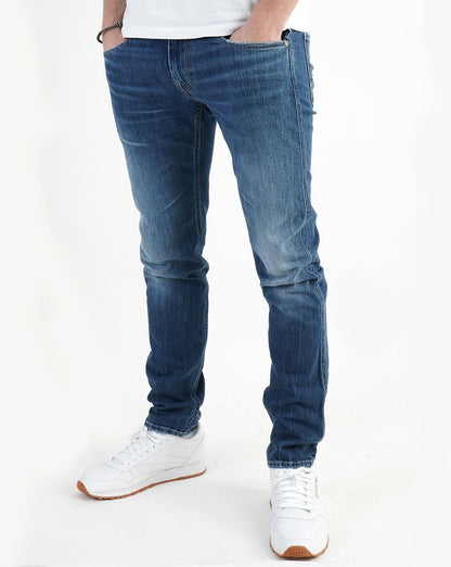 Replay Anbass Slim Fit Jeans Mittelblau