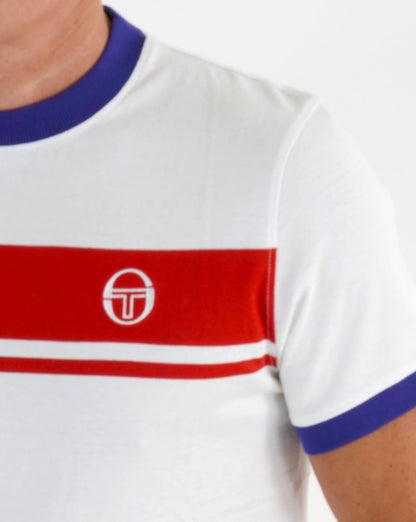 Sergio Tacchini Masters T-Shirt Weiß/Rot/Blau