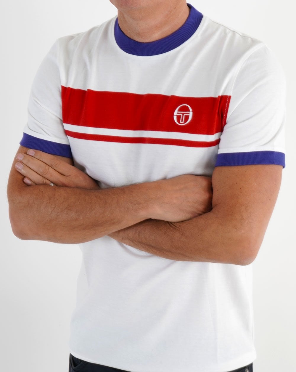Sergio Tacchini Masters T-Shirt Weiß/Rot/Blau