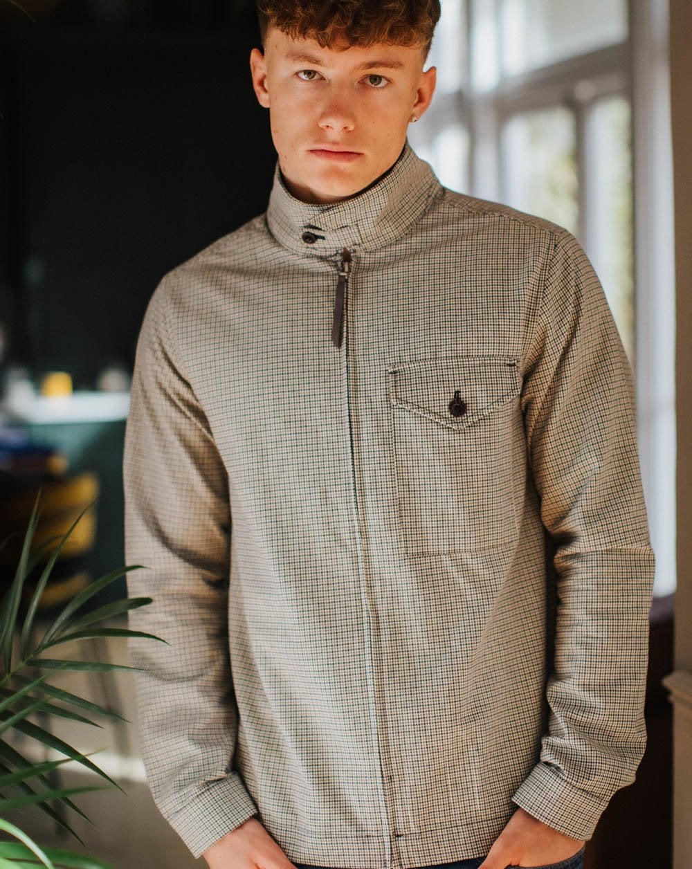 Pretty Green – Hahnentritt-Overshirt, mehrfarbig