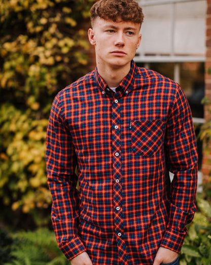 Ben Sherman House Tartan Hemd Rot