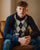 Trojan Argyle Knit Roll Neck Navy