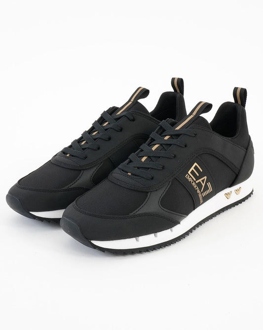 Emporio Armani EA7 EA7 Emporio Armani Runner Trainer Schwarz/Gold/Weiß