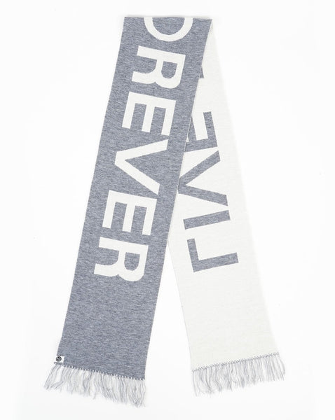 Pretty Green Live Forever Scarf Grey