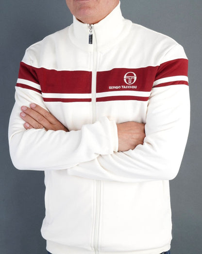 Sergio Tacchini Masters Trainingsjacke Gardenia/Burgund
