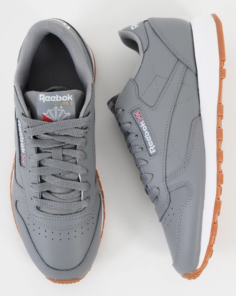Reebok Classic Leder-Sneaker in Reingrau