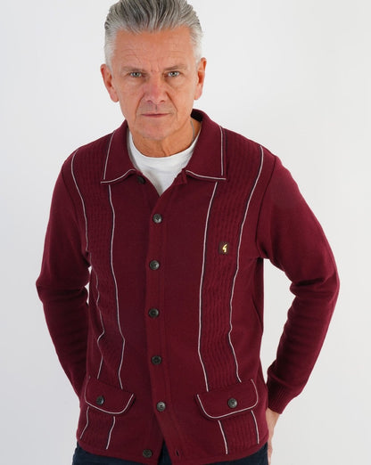 Gabicci Vintage Ethan Strickjacke Burgund
