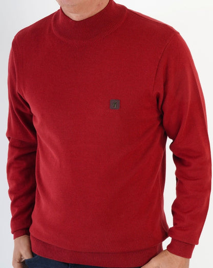Gabicci Vintage Duke Rollkragenpullover Dunkelrot