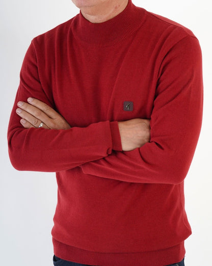 Gabicci Vintage Duke Rollkragenpullover Dunkelrot