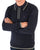 Gabicci Vintage Cannavale LS Knit Polo Navy