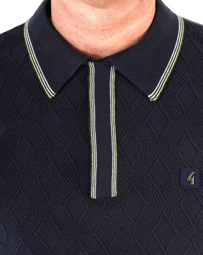 Gabicci Vintage Cannavale LS Strickpolo Marineblau
