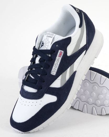 Reebok Classic Leather Sneakers Marineblau/Weiß/Grau